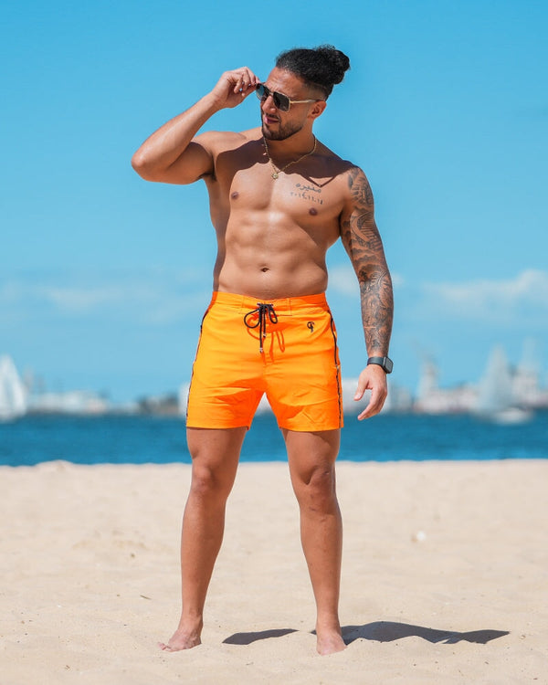 Fluro Orange Swim Trunks V2 - 5" Swim Trunks Tucann 