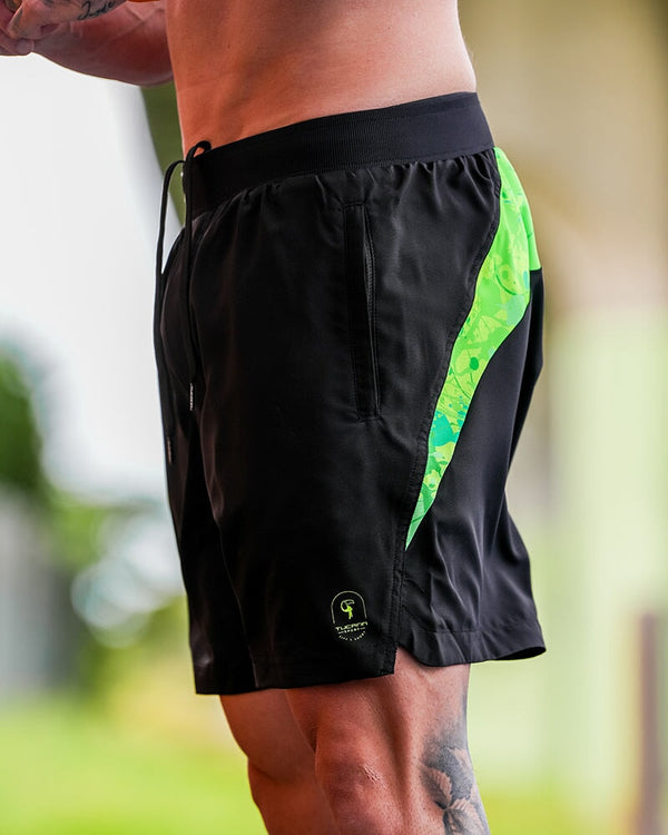 Hybrid Active Shorts Splatter - Fluro 5" Tucann 