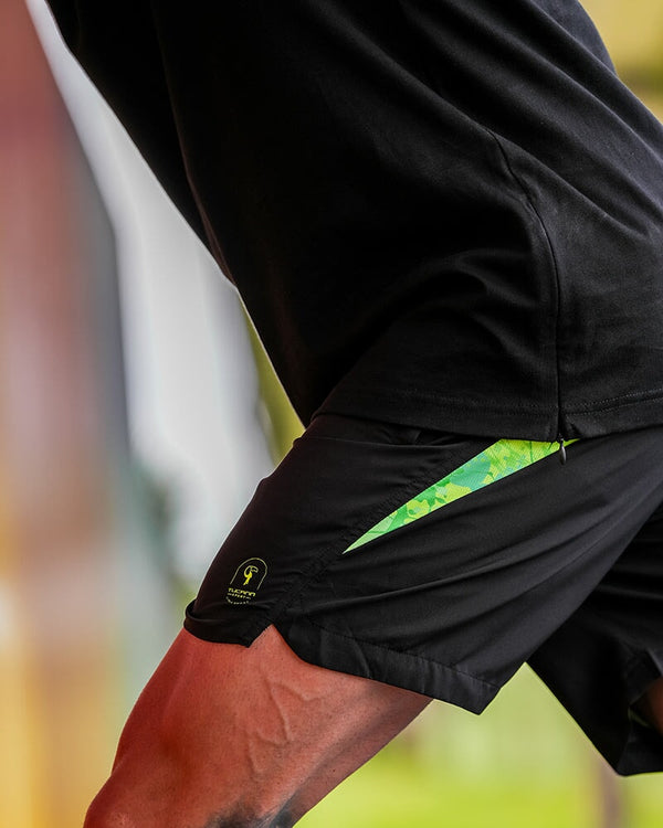 Hybrid Active Shorts Splatter - Fluro 5" Tucann 