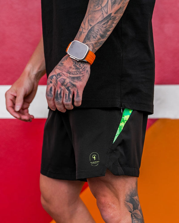Hybrid Active Shorts Splatter - Fluro 5" Tucann 