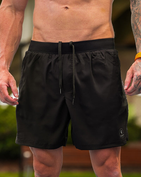 Hybrid Active Shorts Splatter - Grey 5" Tucann 