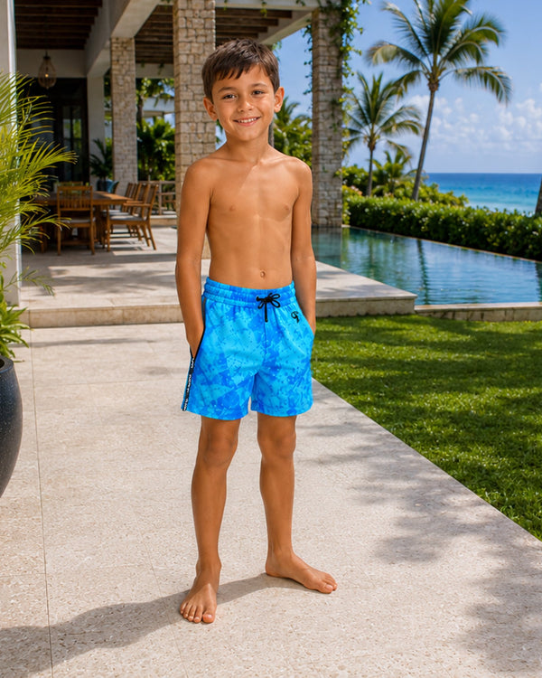 Kids Short - Blue Splatter Tucann 