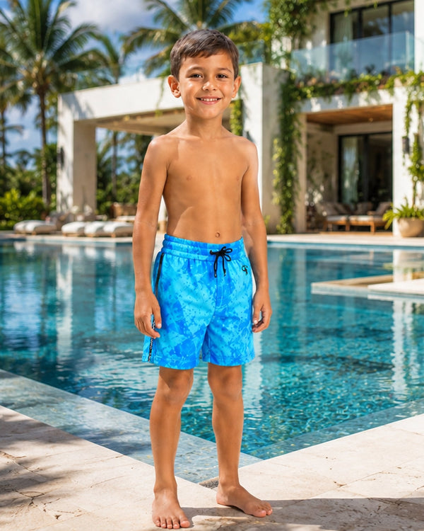 Kids Short - Blue Splatter Tucann 