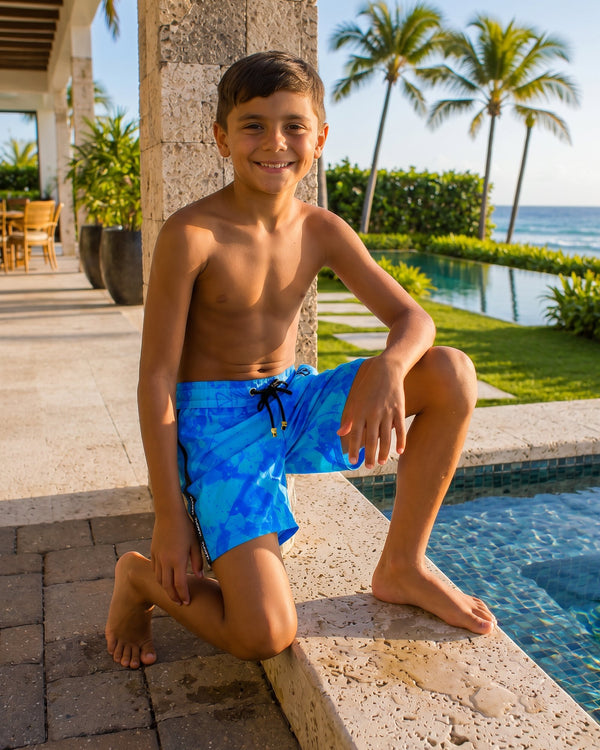 Kids Short - Blue Splatter Tucann 