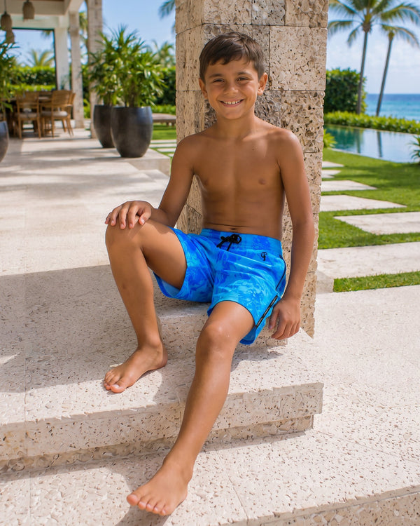 Kids Short - Blue Splatter Tucann 