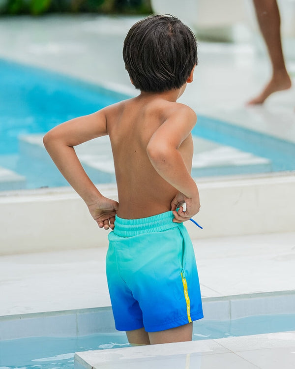 Kids Shorts-Faded Ocean Kids Swim Shorts Tucann 