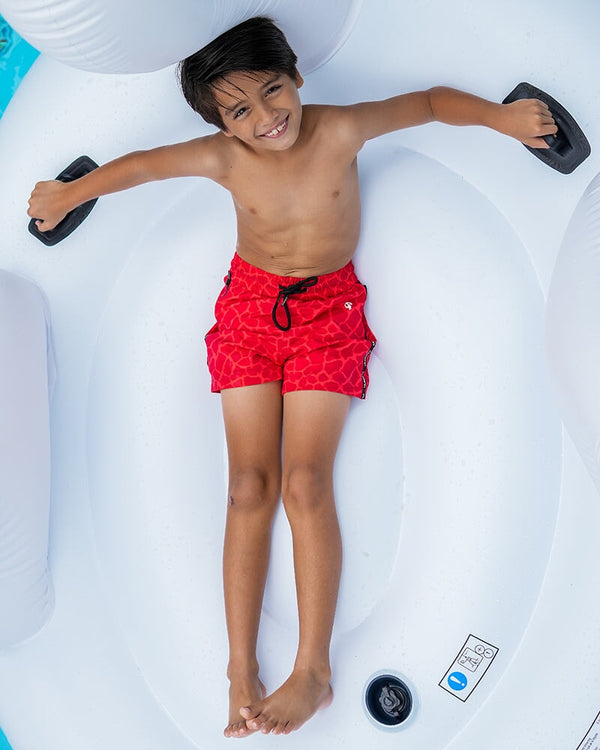 Kids Shorts-Red Mirage Shorts / Board shorts Tucann 