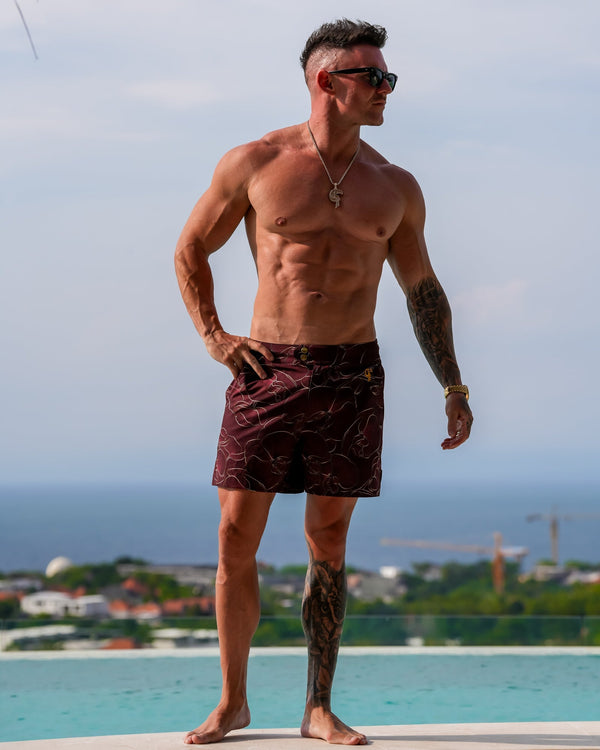 Luxe Orchid Shorts - Merlot Tucann 