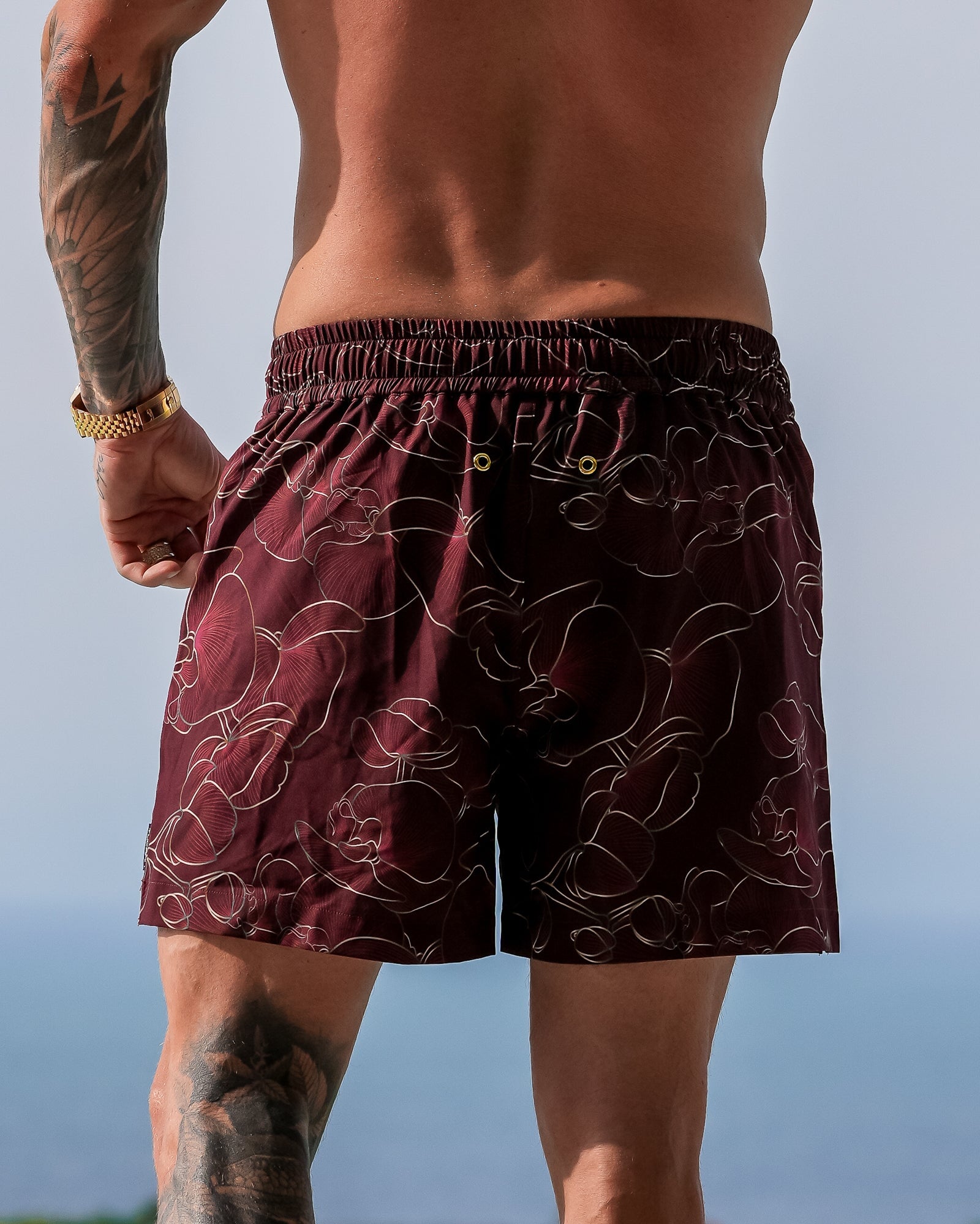 Luxe Orchid Shorts - Merlot Tucann 