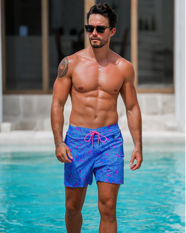 Medusa - Blueberry 5" Swim Trunks Tucann 
