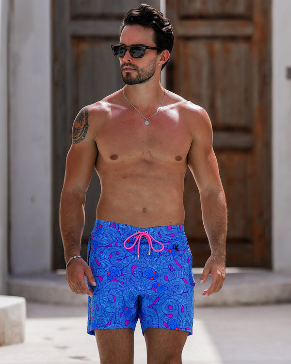 Medusa - Blueberry 5" Swim Trunks Tucann 