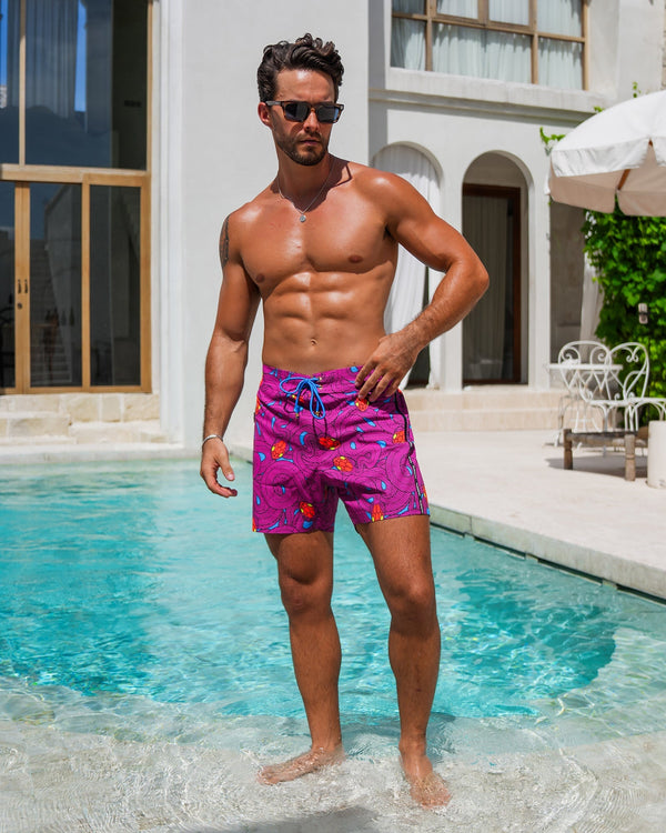 Medusa - Grape 5" Swim Trunks Tucann 