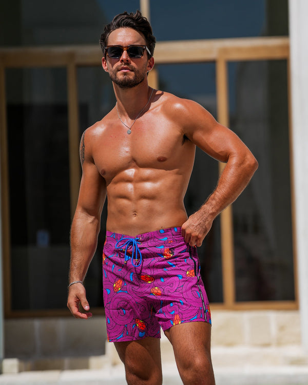 Medusa - Grape 5" Swim Trunks Tucann 