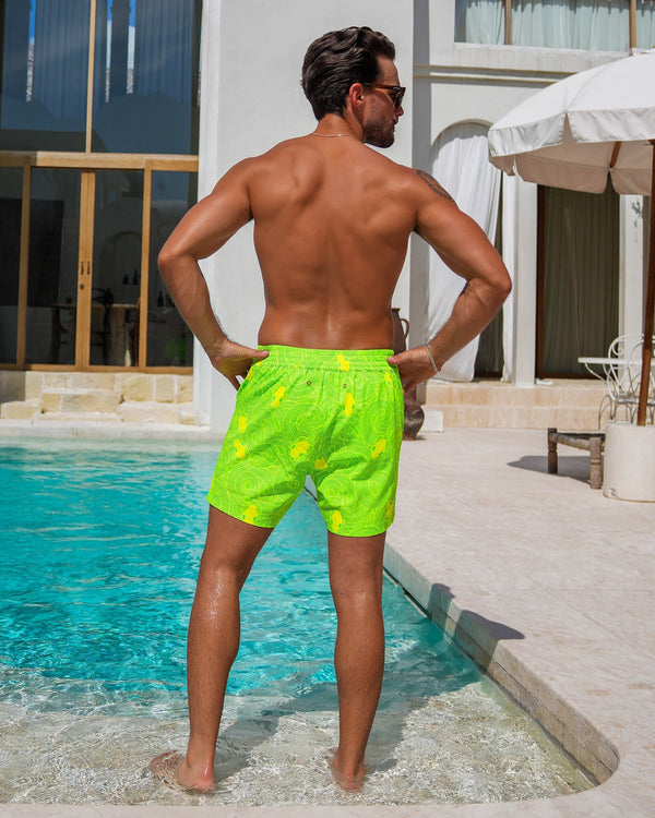 Medusa - Lime 5" Swim Trunks Tucann 