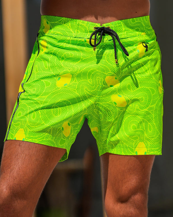 Medusa - Lime 5" Swim Trunks Tucann 