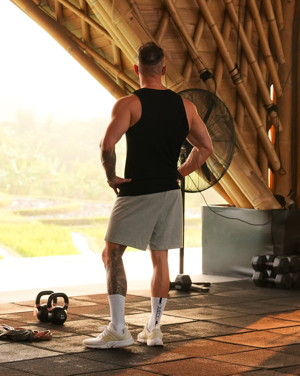 Mens Rec Singlet - Black Tucann 