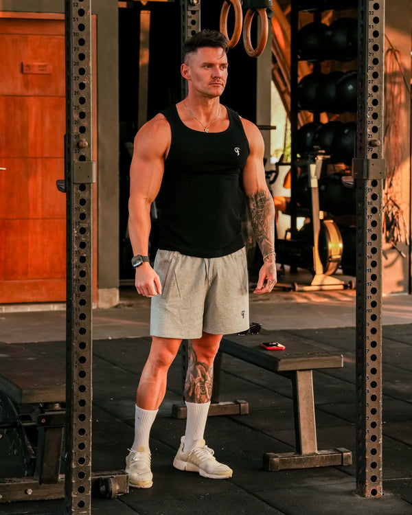 Mens Rec Singlet - Black Tucann 