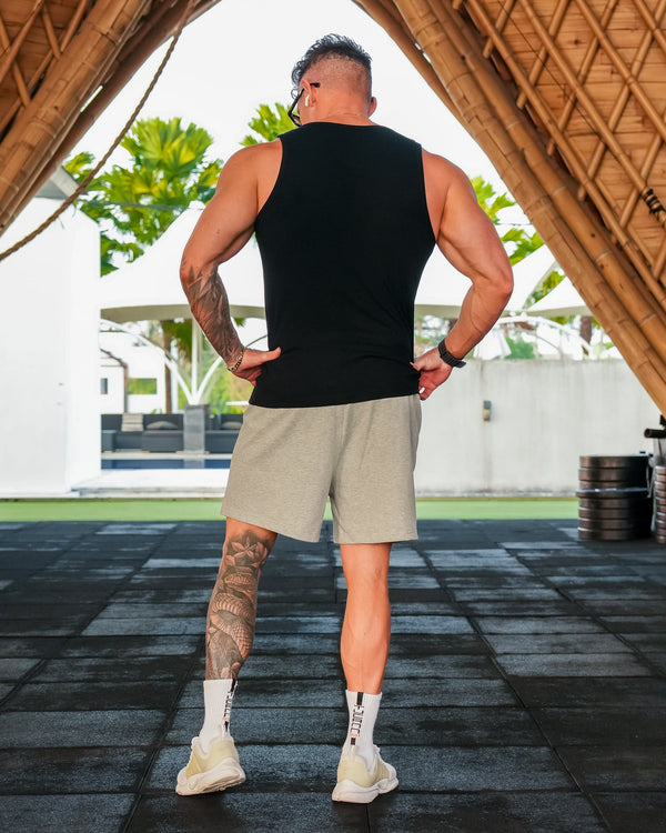 Mens Rec Singlet - Black Tucann 