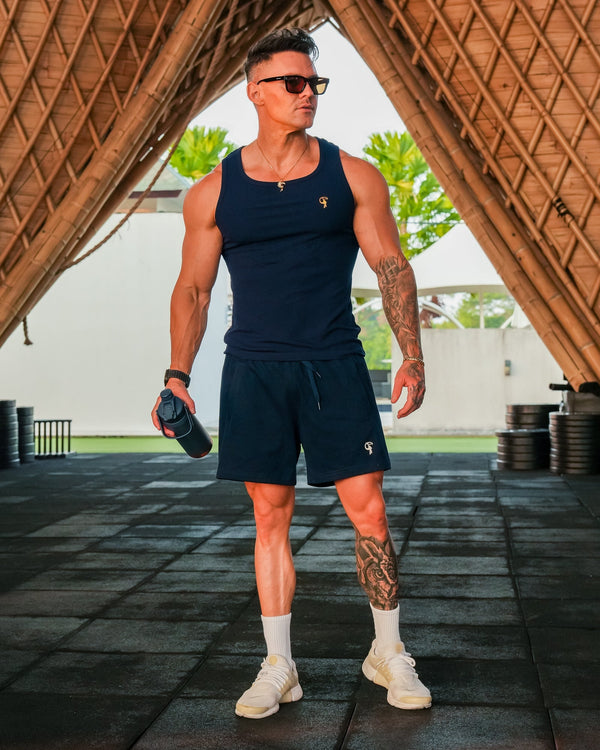 Mens Rec Singlet - Navy Tucann 