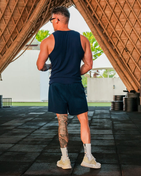 Mens Rec Singlet - Navy Tucann 