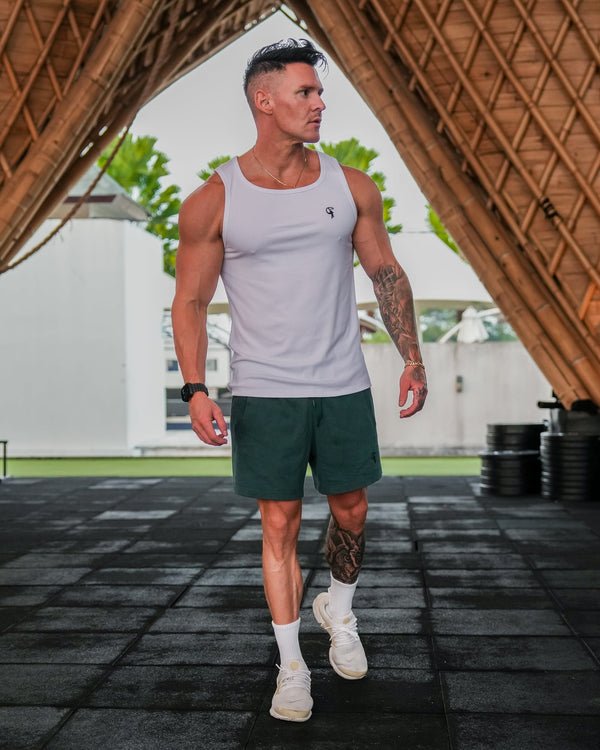 Mens Rec Singlet - White Tucann 