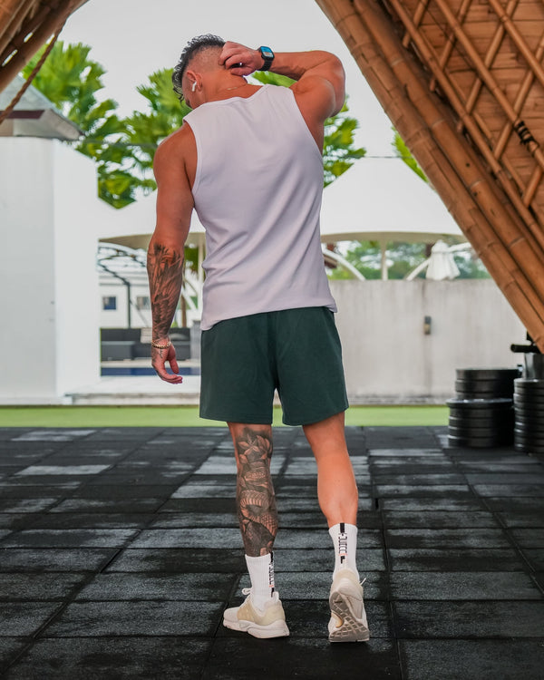 Mens Rec Singlet - White Tucann 