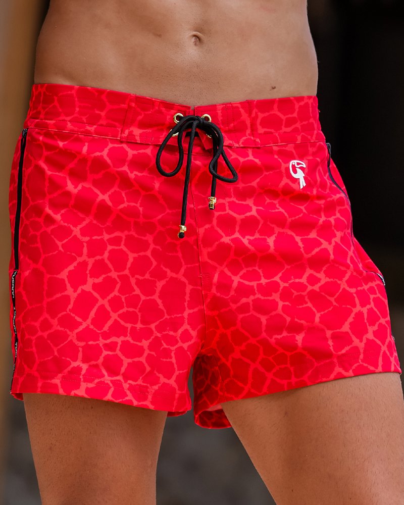 Mirage - Red - 3" Swim Trunks Tucann 