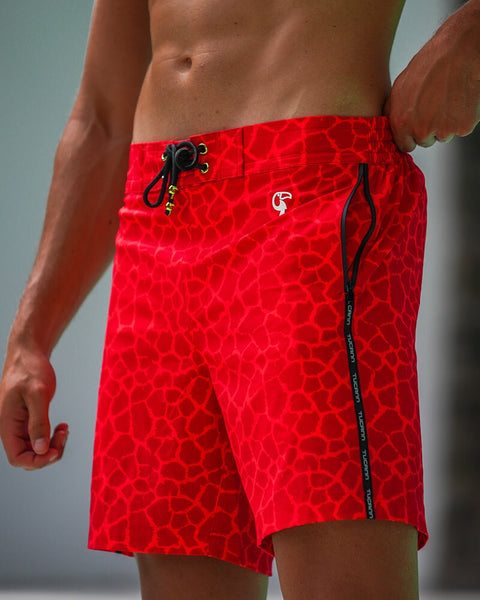 70s Highwayman Bermuda レッド 36 カウハイド mirage-red-7-shorts-board-