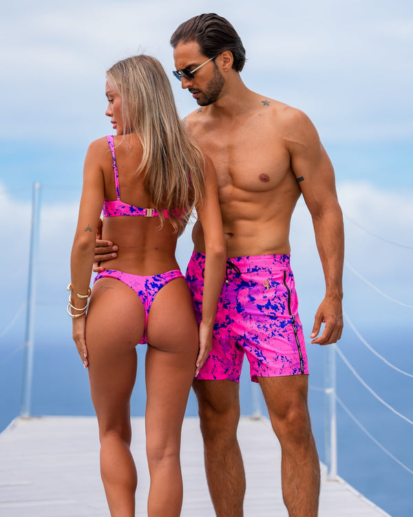 Modern Camo Bikini Top - Crimson Tucann 