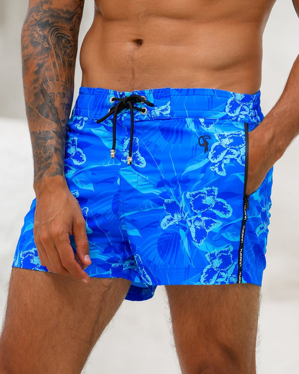 Neon Orchard Azure 3" Swim Trunks Tucann 