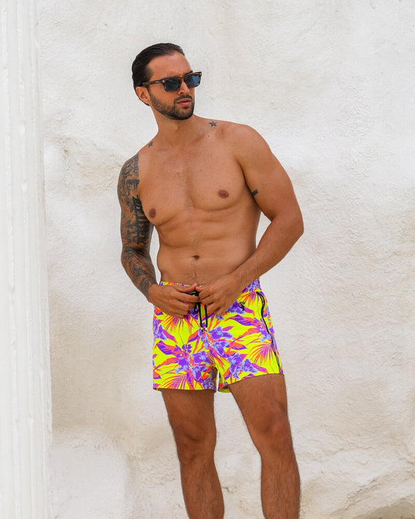 Neon Orchard Electric 3" Swim Trunks Tucann 