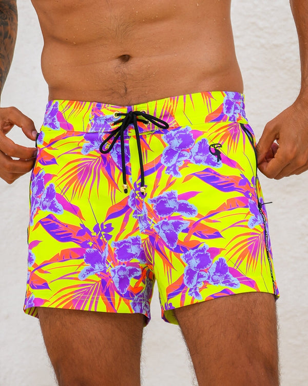 Neon Orchard Electric 3" Swim Trunks Tucann 