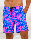Neon Orchid Magenta 7" Swim Trunks Tucann 