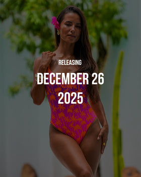 One Piece Bikini-Faded Palms-Crimson Tucann 