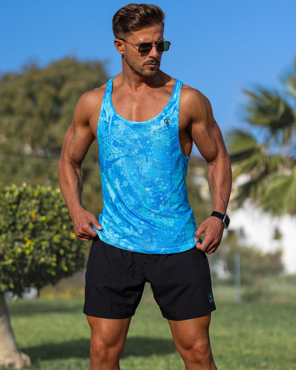 Performance Tank - Splatter - Blue Tucann 