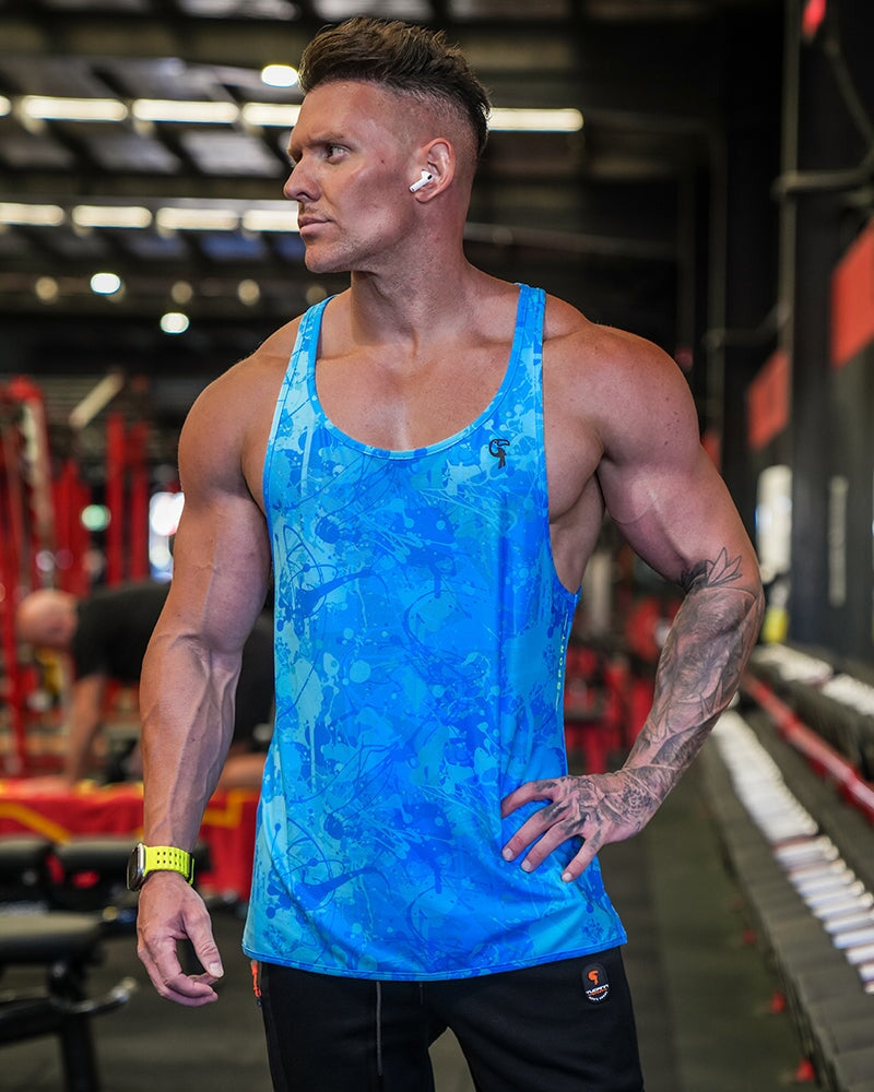 Performance Tank - Splatter - Blue Tucann 