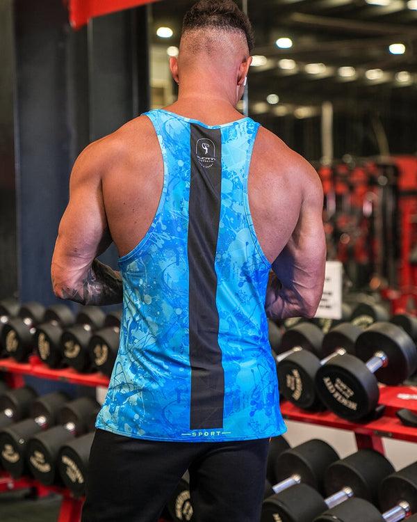 Performance Tank - Splatter - Blue Tucann 