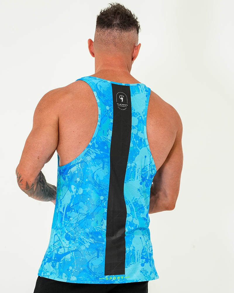 Performance Tank - Splatter - Blue Tucann 