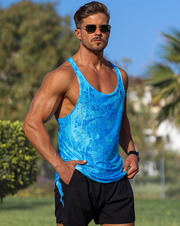 Performance Tank - Splatter - Blue Tucann 