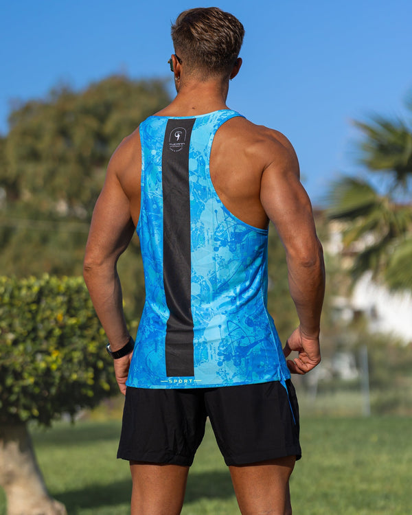 Performance Tank - Splatter - Blue Tucann 
