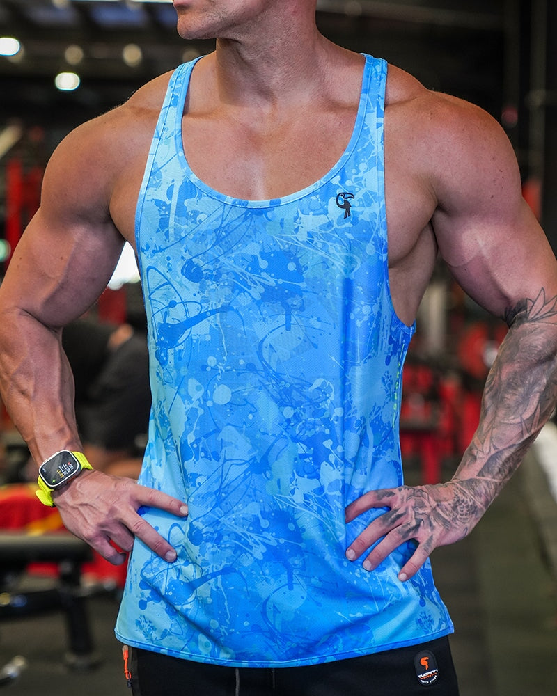 Performance Tank - Splatter - Blue Tucann 