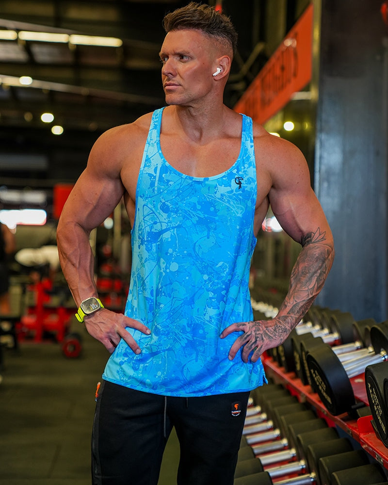 Performance Tank - Splatter - Blue Tucann 