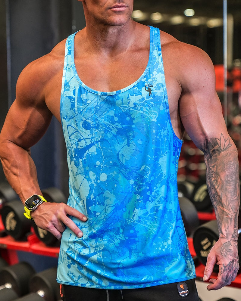 Performance Tank - Splatter - Blue Tucann 
