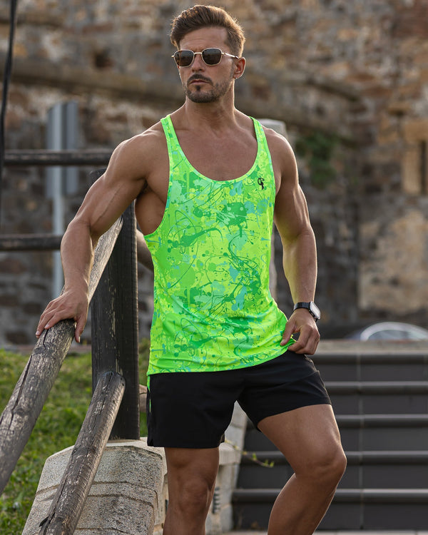 Performance Tank - Splatter - Green Tucann 