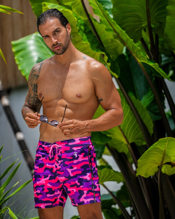 Pink Camo - 5" Swim Trunks Tucann 