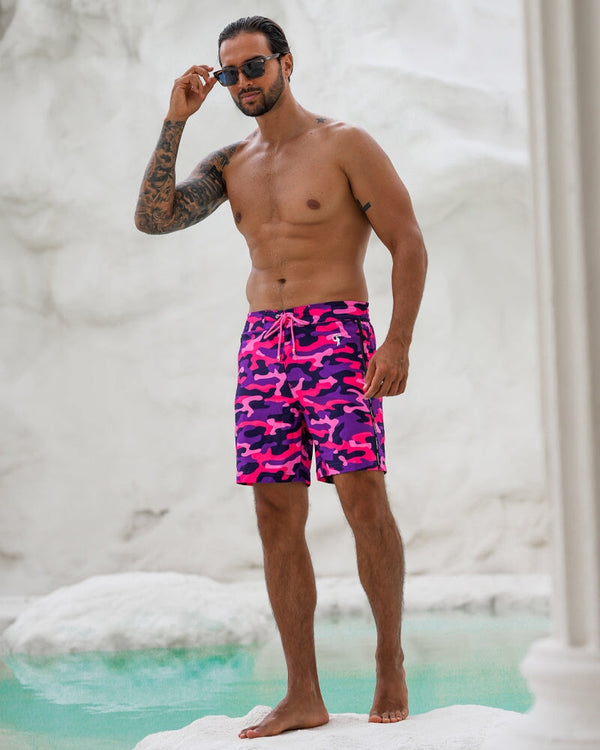 Pink Camo 7" Swim Trunks Tucann 