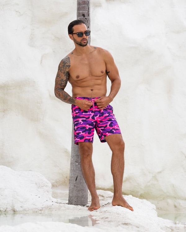 Pink Camo 7" Swim Trunks Tucann 