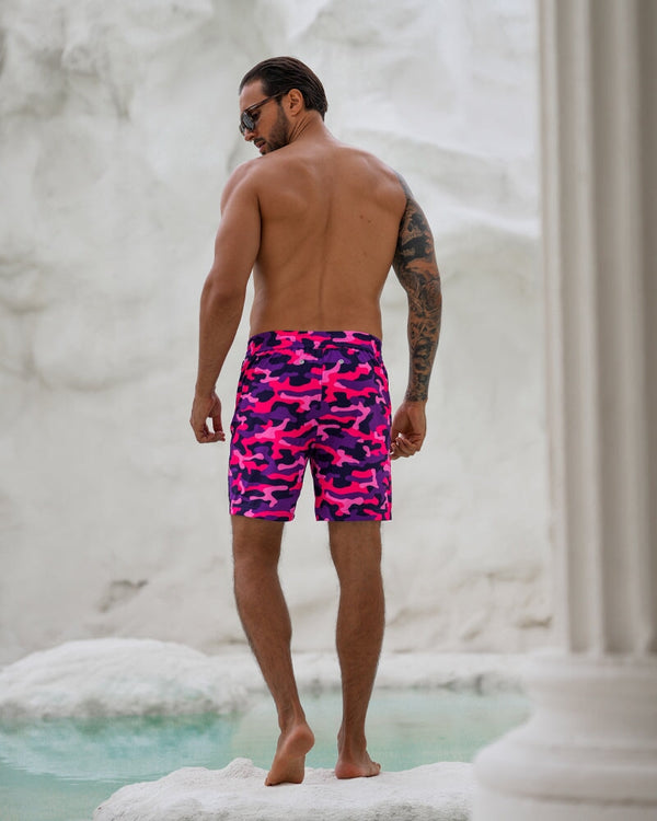 Pink Camo 7" Swim Trunks Tucann 