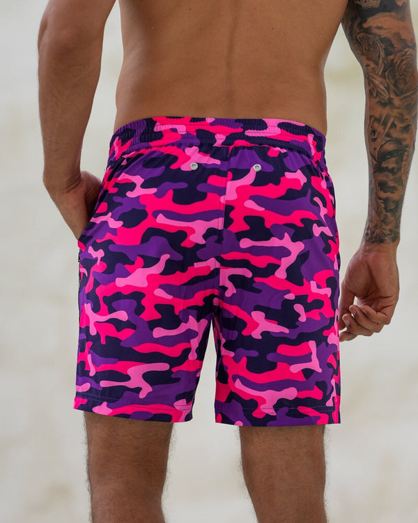 Pink Camo 7" Swim Trunks Tucann 