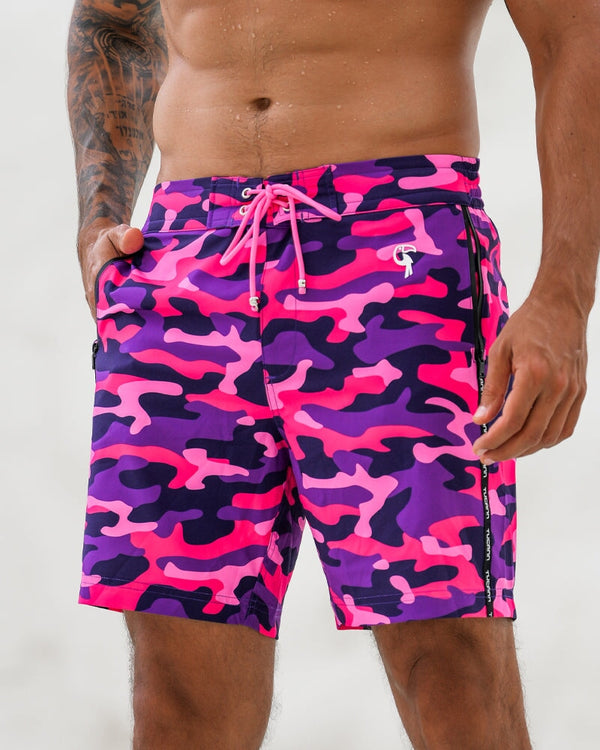 Pink Camo 7" Swim Trunks Tucann 